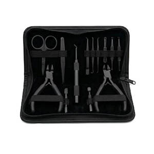 Pinzas de Acero Inoxidable de Alta Calidad para Extensiones de Cabello, Kit de Herramientas Metálicas Profesionales para Aplicación de Extensiones de Cabello, Salón de Belleza, Barbería - Product Image 1
