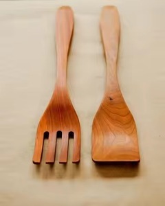 Cuillère de service en bois durable, ustensile de cuisine en bois naturel, outil de cuisson, de mélange et de service, ustensile de cuisine robuste - Product Image 2