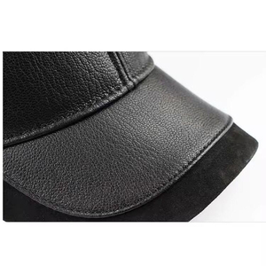 2026 Custom Logo High Quality <b>Waterproof</b> Premium Men Women Winter Autumn Outdoor Leather Baseball <b>Caps</b> - Product Image 5