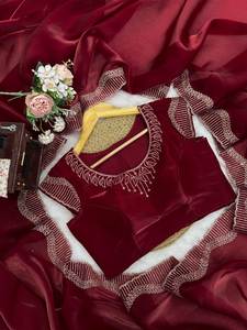 Premier Kritva Fashion – Saree Lehenga en Georgette Prêt-à-porter – Traditionnel, pour Fêtes d'Hiver, Mariages, Remises de Diplômes – Glamour Ethnique Clé en Main - Product Image 6