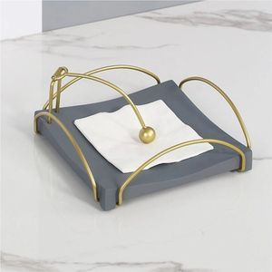 Porte-serviettes en métal doré moderne, support décoratif géométrique pour serviettes en papier, distributeur pour table de cuisine, mariage, restaurant - Product Image 3