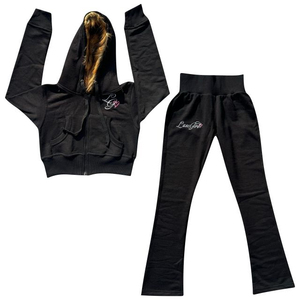 Conjunto Deportivo de Invierno 2026, Corte Regular Personalizado, con Cordón Ajustable, Capucha Desgastada, Pantalón Largo, Tejido Grueso, Estilo Casual - Product Image 1