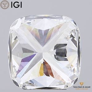 เพชร CVD ผลิตในห้องปฏิบัติการ 5.01 กะรัต สี F ความสะอาด VVS2 รูปทรงคุชชั่น พร้อมใบรับรอง IGI สำหรับจี้แบบสั่งทำพิเศษ - Product Image 6