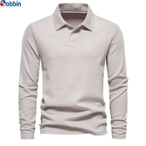 Polo Casual de Verano para Hombre, Unisex, a la Moda, de Color Sólido, Talla Grande, Manga Larga, con Logotipo Bordado en la Parte Delantera, Transpirable - Product Image 1