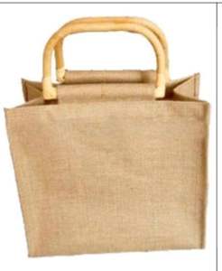 Sac à provisions en jute à usage quotidien avec poignées en bois Solution d'achat pratique et écologique - Product Image 3