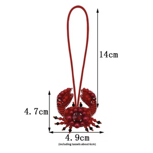พวงกุญแจรูปแมงป่องสีดำ งานแฮนด์เมดสไตล์วินเทจ ประดับคริสตัลหลากสีสัน ตัวอักษรภาษาอังกฤษแบบเรียงต่อกัน พร้อมสายคล้องข้อมือ - Product Image 6