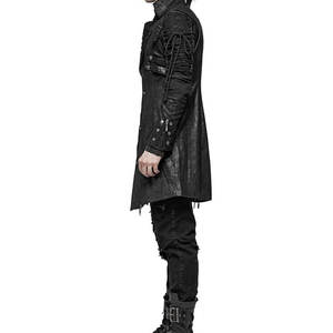 Punk Rave Mens <b>Gothic</b> <b>Jacket</b> Coat Black Faux Leather Steampunk Grunge Custom Wholesale 2026 - Product Image 5