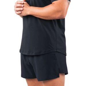 <b>Men's</b> Black <b>Scoop</b> <b>Neck</b> T Shirt Premium Cotton Curved Hem Athletic Fit Casual Lifestyle Fashion Sportswear Apparel Top - Product Image 4