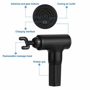 Massaggiatore per massaggio muscolare profondo con 4 teste massaggiatore a percussione - Product Image 2