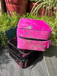 กล่องเครื่องประดับหนังขนโลหะแบบซ่อนทำมือสไตล์ตะวันตกใหม่กล่องเครื่องประดับเดินทางน่ารักอุปกรณ์จัดเก็บข้อมูลน้อยที่สุด - Product Image 3