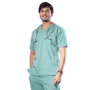 Trajes de Hospital de diseño de Color personalizado de MOQ bajo para hombres, el nuevo modelo más vendido, uniformes de Hospital de Color sólido para hombres - Product Image 1