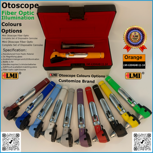 Otoscopio Manual de Alta Calidad con Fibra Óptica Naranja, Juego de Instrumentos para Médicos, Precio de Venta Superior, Reutilizable y Ligero - Product Image 4