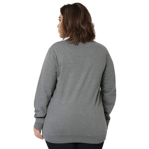 Sweat-shirt col rond en coton surdimensionné pour femme 2026 avec logo brodé personnalisé et impressions sur mesure pour l'hiver - Product Image 3