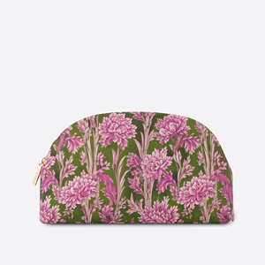 Floral Cosmetic Bag Large Capacity Zipper Toiletry Pouch Cotton <b>Makeup</b> Organizer Travel <b>Case</b> for Women - Product Image 1
