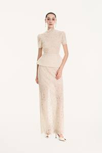 Nueva Ropa, Blusas y Camisas para Mujer, ODM LIZZIE, Blusa con Peplum de Encaje, Manga Corta, Encaje Floral, Blusas y Camisas para Mujer - Product Image 5