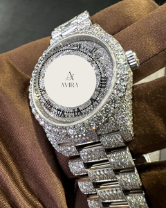 Montre mécanique unisexe en acier allié avec diamants Moissanite VVS, verre saphir, 40 mm, étanche, style Hip Hop Bling, la plus vendue - Product Image 4