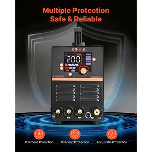 Soldadora Digital 3 en 1 de 110/220V con Doble Voltaje, Máquina de Corte por Plasma de 50A, Soldadora TIG de 200A, Cortadora de Plasma 3 en 1 CUT/TIG/MMA - Product Image 4