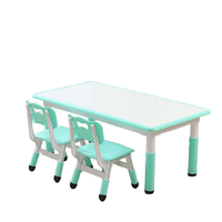 Table pour tout-petits réglable en hauteur et ensemble de 4 chaises bureau d'école d'étude pour enfants pour meubles de garderie préscolaire