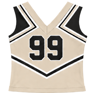 Haut d'uniforme de cheerleading sans manches, col en V, pour femmes et filles, idéal pour les spectacles d'équipe, la danse et l'entraînement sportif - Product Image 2
