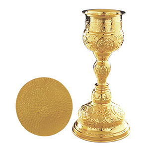 Cáliz y Patena de Latón |   Copa y Plato para Comunión Cristiana – DOUBLE VEE EXPORTS - Product Image 1