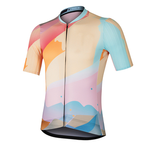 เสื้อจักรยานพรีเมียมสำหรับผู้ชาย สวมใส่สบาย ระบายอากาศได้ดี พร้อมโลโก้แบบกำหนดเองและบริการผลิตแบบ OEM - Product Image 1