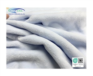 Soft Baby Blue Color Knitted <b>Flannel</b> Fabric 100% Polyester Medium Weight for Blankets & Throws Baby-Garment Coat - Product Image 6