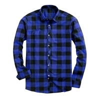 Men's Plaid Flannel <b>Shirt</b> Long Sleeve Button Front Casual Woven Check <b>Shirt</b> for Everyday Wear - Product Image 6