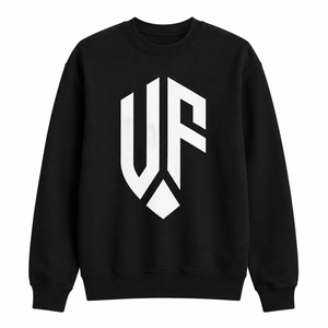 Sweat-shirt à col rond pour homme avec logo UP blanc imprimé, coupe classique, pull décontracté en molleton, style automne - Product Image 1