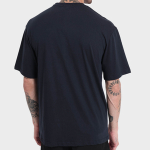 Camiseta de algodón con cuello grueso personalizada al por mayor de fábrica, camiseta lisa sólida para hombre, camisetas más vendidas, 100% algodón, manga corta - Product Image 2