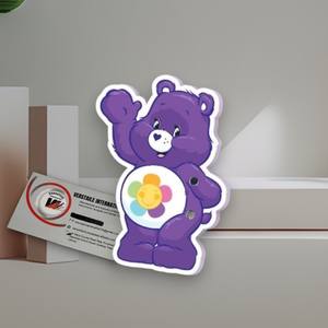 แผ่นต่อขนตาอะคริลิคแบบมืออาชีพ ลายหมีสีม่วงรุ้ง ประดับเพชร พร้อมโลโก้สั่งทำพิเศษ สำหรับต่อขนตาแบบ Private Label เป็นมิตรต่อสิ่งแวดล้อม - Product Image 1