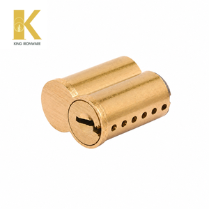 Cilindro de núcleo intercambiable de formato pequeño con múltiples opciones de ranura para llave, latón satinado, ranura tipo D de 6 pines para seguridad en edificios comerciales - Product Image 5