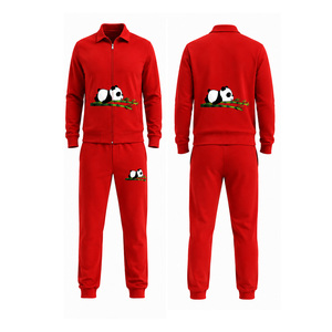 Custom Men Gym Tracksuits Fleece Athletic Sport Set Zip Jacket Jogger <b>Pants</b> Wholesale OEM Sports Clothing Supplier OEM Wholesale - Product Image 5