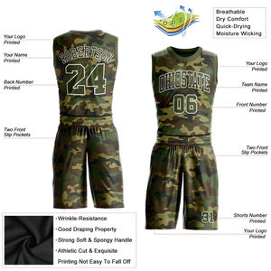 Nuevo Conjunto Deportivo de Baloncesto con Camiseta de Camuflaje sin Mangas, Cuello Redondo, Malla Sublimada, Unisex, Transpirable para Adultos - Product Image 4