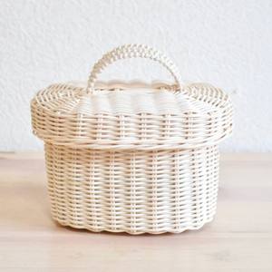 Mini caja de ratán estilo boho para guardar joyas, contenedor con tapa, organizadores de escritorio y tocador. - Product Image 3
