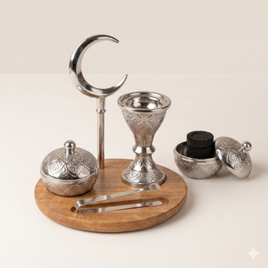 Golden Brass Incense <b>Burner</b> Set with Black Marble Base <b>for</b> Aromatherapy Use - Product Image 5