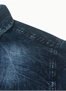 Chemise en jean respirante pour homme TRIBON SPORTS, coupe ajustée, manches longues, décontractée, boutonnée, en coton, pour usage quotidien, logo personnalisé OEM ODM - Product Image 5