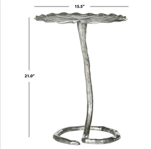 Mesa de centro moderna hecha a mano con tapa de hoja y base curva, estilo rústico industrial, muebles para sala de estar - Product Image 4