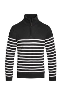 Sudadera Personalizada con Cierre de Cremallera, a Rayas, Transpirable, para Otoño, para Hombre, con Tejido Cómodo y Corte Regular - Product Image 4