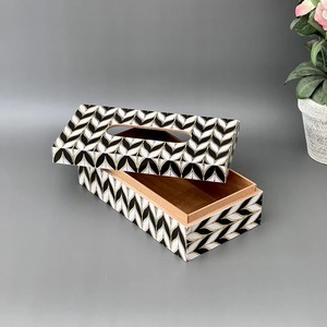 Elegant Wooden Printed Tissue And Napkin Box <b>Cover</b> Handmade Decorative Organizer For <b>Dining</b> <b>Table</b> Living Room Bedroom Decor - Product Image 2