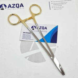 Portaagujas Bozeman TC de Acero Inoxidable con Mango Dorado, Instrumento Quirúrgico de Carburo de Tungsteno para Uso Médico - Product Image 3