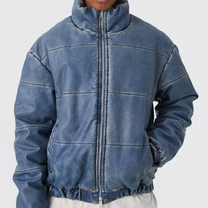 OEM Men’s Premium Puffer <b>Jacket</b> For Winter Custom Casual Outdoor Wear For Men's Windproof <b>Zipper</b> Closure Side <b>Pockets</b> Men's Coat - Product Image 1