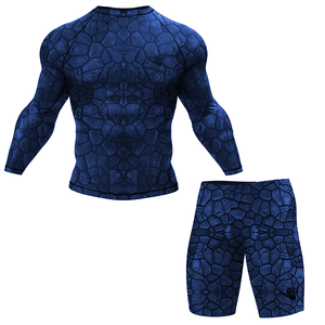 Conjunto Deportivo de 2 Piezas con Estampado Geométrico Personalizado, Compresión, Secado Rápido, Cuello Redondo, Manga Tres Cuartos, para Gimnasio, con Estampado Animal - Product Image 6