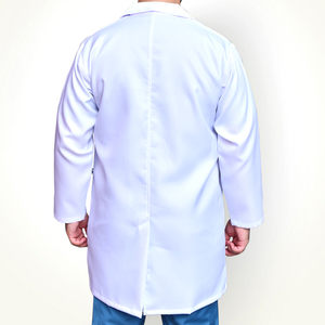 OEM Custom Men Cotton Khaki Lab Coat Long Sleeve Professional Doctor Uniform Hospital Medical Workwear Scrub Overcoat - Product Image 2