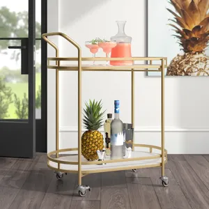 New Arrival Metal Handmade Serving Trolley Modern <b>Rolling</b> Cart for Home Hotel Restaurant Catering <b>Banquet</b> EventsLuxury Handmade - Product Image 5