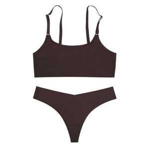 2026 Latest Women Blue Bandeau <b>Bikini</b> <b>Set</b> Two Piece Solid Color Spandex Nylon Swimwear Hipster Bottom Stretch Fit Regular Style - Product Image 6