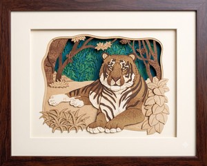 Premium Handmade 5-Layer Wood Veneer Tiger <b>Wall</b> Art | 3D Laser Cut Wooden Animal Frame | Modern Multifunctional <b>Wall</b> <b>Mounted</b> - Product Image 1