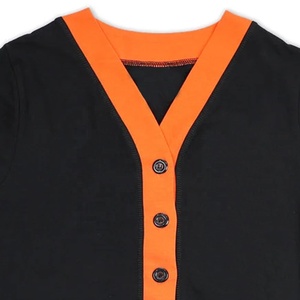 <span class=keywords><strong>Cardigan</strong></span> da donna a righe nere e arancioni in maglia, a maniche lunghe, casual, con bottoni, per abbigliamento da confraternita, maglione autunnale - Product Image 3