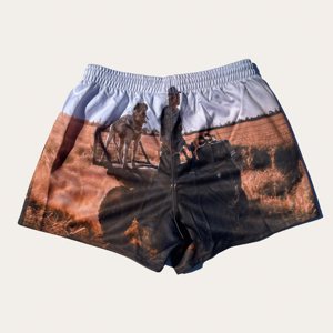 Pantalones Cortos de Rugby Personalizados de Alta Calidad en Color Camuflaje, Diseño de Dos Tonos con Rayas Blancas y Negras, 100% Poliéster, Secado Rápido y Transpirables - Product Image 4