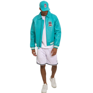 Blouson en cuir AVIREX pour homme, nouveau blouson matelassé en toile de laine personnalisé, col montant, logo frontal, respirant, imperméable, coupe-vent d'hiver - Product Image 3