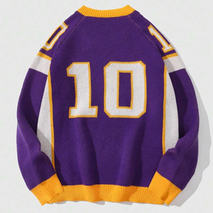 Suéter de Punto Transpirable con Diseño Gráfico, Cuello Redondo, Color Sólido, Tejido Suave, Ropa de Punto para Mujer, Otoño 2026 - Product Image 2